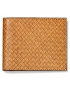 Jack Spade Woven Leather Bi-fold Wallet