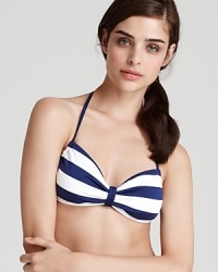 Naval stripes come about on this bikini from Splendid. Boasting a classic cut, this top has sweet, maritime appeal that extends beyond the yacht club. Naval stripes come about on this bikini from Splendid. Boasting a classic cut, this top has sweet, maritime appeal that extends beyond the yacht club.