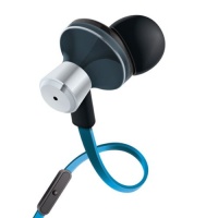 GOgroove AudiOHM iDX Noise Isolating Earbuds with Microphone , Call / Music Control & Custom Fit Silicone Ear Gels - Electric Blue GOgroove AudiOHM iDX Noise Isolating Earbuds with Microphone , Call / Music Control & Custom Fit Silicone Ear Gels - Electric Blue