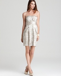 Rendered in rich taffeta, this Max & Cleo strapless dress is at once sweet and sophisticated. Rendered in rich taffeta, this Max & Cleo strapless dress is at once sweet and sophisticated.