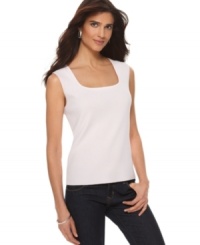 This top from Jones New York features a flattering square neckline and allover ribbed knit for a fantastic fit. Wear it with jeans for the weekend, or with a blazer and skirt for the office! This top from Jones New York features a flattering square neckline and allover ribbed knit for a fantastic fit. Wear it with jeans for the weekend, or with a blazer and skirt for the office!