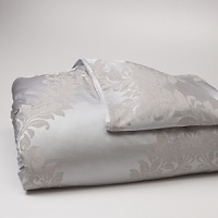 Dramatic in it's simplicity Grande Dame takes it's inspiration from a classic French damask design. It's Grande scale and clean lines make it sophisticated and modern. A subtle stripe ground softens the Sterling satin while a mélange texture brings interest to the motifs. Dramatic in it's simplicity Grande Dame takes it's inspiration from a classic French damask design. It's Grande scale and clean lines make it sophisticated and modern. A subtle stripe ground softens the Sterling satin while a mélange texture brings interest to the motifs.