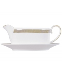 Inspired by the intricate ribbons of lace that adorn Vera Wang dresses, this gold lace border melds with a delicate floral design to form a pattern on this collection of dinnerware and dishes that is both exquisitely detailed and elegantly timeless. Inspired by the intricate ribbons of lace that adorn Vera Wang dresses, this gold lace border melds with a delicate floral design to form a pattern on this collection of dinnerware and dishes that is both exquisitely detailed and elegantly timeless.