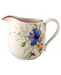 Prolong spring with the lively Mariefleur creamer. Splashy colors adorn premium white porcelain edged in red and designed for everyday dining. Mix and match with New Cottage dinnerware, also by Villeroy & Boch. Prolong spring with the lively Mariefleur creamer. Splashy colors adorn premium white porcelain edged in red and designed for everyday dining. Mix and match with New Cottage dinnerware, also by Villeroy & Boch.