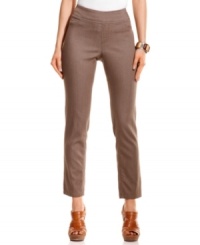 Sleek dressing is a cinch with these Style&co. pants--they're outfitted with an elastic waist and streamlined silhouette! Sleek dressing is a cinch with these Style&co. pants--they're outfitted with an elastic waist and streamlined silhouette!