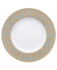Perfect for casual dining or formal entertaining, dinner plates from this Villeroy & Boch collection feature a blend of gilded opulence and sophisticated style. Cheerful flower blossoms float gracefully across white bone china and gold and aqua filigree patterns as this lively set enhances your tabletop. Perfect for casual dining or formal entertaining, dinner plates from this Villeroy & Boch collection feature a blend of gilded opulence and sophisticated style. Cheerful flower blossoms float gracefully across white bone china and gold and aqua filigree patterns as this lively set enhances your tabletop.