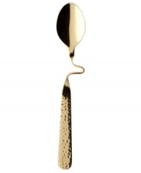 For an exquisite twist on the ordinary, fit this coffee spoon atop any New Wave Caffé collection mug. Crafted of fine stainless steel with a rustic hammered handle design for the perfect blend of contemporary and classic design. For an exquisite twist on the ordinary, fit this coffee spoon atop any New Wave Caffé collection mug. Crafted of fine stainless steel with a rustic hammered handle design for the perfect blend of contemporary and classic design.