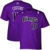 NBA adidas Sacramento Kings #15 DeMarcus Cousins Purple Net Number T-shirt