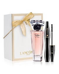 For the holidays, Trésor In Love captures the spirit of the first moment of love. Fall head over heels with the luminosity of ripe fruits, the radiance of rose and jasmine, and the vibrant warmth of cedar wood and musk in this flirty collection. Gift set includes: Trésor in Love Fragrance Spray 1.7 fl. oz. and Hypnôse Drama Mascara in Black (full size). For the holidays, Trésor In Love captures the spirit of the first moment of love. Fall head over heels with the luminosity of ripe fruits, the radiance of rose and jasmine, and the vibrant warmth of cedar wood and musk in this flirty collection. Gift set includes: Trésor in Love Fragrance Spray 1.7 fl. oz. and Hypnôse Drama Mascara in Black (full size).