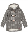 No cause to worry about cold weather with this cuddly and cute Sherpa-lined toggle coat from Roxy.