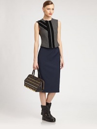 Go for classic in this sophisticated twill skirt, designed with a comfortable elastic waistband and length that hits just below the knees. Elastic waistbandAbout 28 from natural waistPolyesterMachine washImportedModel shown is 5'11 (178cm) wearing US size 4. Go for classic in this sophisticated twill skirt, designed with a comfortable elastic waistband and length that hits just below the knees. Elastic waistbandAbout 28 from natural waistPolyesterMachine washImportedModel shown is 5'11 (178cm) wearing US size 4.