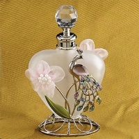 SS-A-51671 Jewel Peacock Silk Floral Perfume Bottle, Pink SS-A-51671 Jewel Peacock Silk Floral Perfume Bottle, Pink