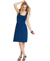 Thin horizontal stripes and a flirty back neckline make up this trendy petite dress from Spense. Pair it with your favorite sandals for a perfect warm-weather look. Thin horizontal stripes and a flirty back neckline make up this trendy petite dress from Spense. Pair it with your favorite sandals for a perfect warm-weather look.