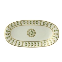Inspired by designs from the Empire period, Constance is composed of a fresh composition that renders it a timeless classic. Elegantly outlined in gold, acorns and oak leaves, symbolizing strength and longevity, accent its delicate watercolor palette of greens. Inspired by designs from the Empire period, Constance is composed of a fresh composition that renders it a timeless classic. Elegantly outlined in gold, acorns and oak leaves, symbolizing strength and longevity, accent its delicate watercolor palette of greens.