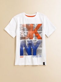 An essential short-sleeved tee is rendered in soft, washed cotton with a cool city scene screen print.CrewneckShort sleevesPullover styleCottonMachine washImported An essential short-sleeved tee is rendered in soft, washed cotton with a cool city scene screen print.CrewneckShort sleevesPullover styleCottonMachine washImported