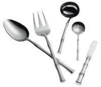 Ricci Bamboo 5-Piece Stainless-Steel Flatware Hostess Set Ricci Bamboo 5-Piece Stainless-Steel Flatware Hostess Set