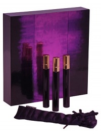 A new way to indulge in the mysterious notes of Natori. The Eau de Parfum Purse Spray Trio is a stylish addition to the Natori fragrance collection. Each spray can be tucked into the signature pouch for an elegant travel statement. 0.34 oz each. A new way to indulge in the mysterious notes of Natori. The Eau de Parfum Purse Spray Trio is a stylish addition to the Natori fragrance collection. Each spray can be tucked into the signature pouch for an elegant travel statement. 0.34 oz each.