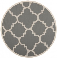Safavieh CY6243-246 Courtyard Collection Indoor/Outdoor Round Area Rug, 6-Feet 7-Inch, Grey and Beige Safavieh CY6243-246 Courtyard Collection Indoor/Outdoor Round Area Rug, 6-Feet 7-Inch, Grey and Beige