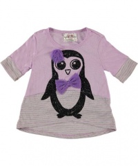 Beautees Shimmer Penguin Tunic (Sizes 4 - 6X) - lilac, 5 Beautees Shimmer Penguin Tunic (Sizes 4 - 6X) - lilac, 5