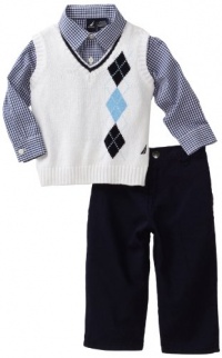 Nautica Infant Boys 3 Piece Sweater Vest Set, Sail White, 18 Medium Nautica Infant Boys 3 Piece Sweater Vest Set, Sail White, 18 Medium