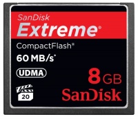 SanDisk Extreme CompactFlash 8 GB Memory Card 60MB/s SDCFX-008G-X46 SanDisk Extreme CompactFlash 8 GB Memory Card 60MB/s SDCFX-008G-X46