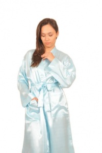 Satin Charmeuse Long Robe/Gown, Solid Aqua Color, Sizes (M,L,XL), Up2date Fashion Style#Gwn12-AQ (Medium) Satin Charmeuse Long Robe/Gown, Solid Aqua Color, Sizes (M,L,XL), Up2date Fashion Style#Gwn12-AQ (Medium)