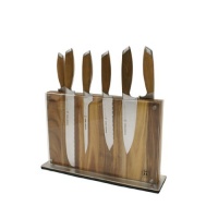 Schmidt Brothers Cutlery, SBODB07, Bonded Teak 7 Piece Starter Knife Set Schmidt Brothers Cutlery, SBODB07, Bonded Teak 7 Piece Starter Knife Set