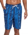 Designed for fun. Get in the right state of mind with these playful swim trunks from Club Room.
