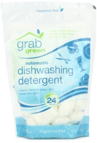 Grab Green Automatic Dishwashing Detergent, Fragrance Free, 24 Loads, 15.2-Ounce Grab Green Automatic Dishwashing Detergent, Fragrance Free, 24 Loads, 15.2-Ounce