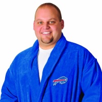 NFL New England Patriots Cotton Robe (Royal, One Size) NFL New England Patriots Cotton Robe (Royal, One Size)