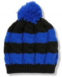 Whether you're playing on the field or in the bleachers as a fan, this sporty beanie from American Rag will be an excellent team mate. Whether you're playing on the field or in the bleachers as a fan, this sporty beanie from American Rag will be an excellent team mate.
