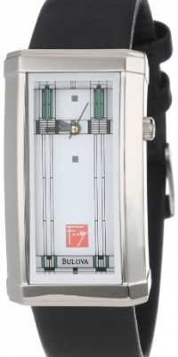 Bulova Women's 96L63 Frank Lloyd Wright Willits Leather Strap Watch