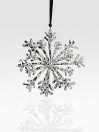 Elegant and timeless, this glistening snowflake form will beautifully adorn your tree.HandmadeNickelplate4 diam.Imported Elegant and timeless, this glistening snowflake form will beautifully adorn your tree.HandmadeNickelplate4 diam.Imported