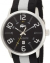 Lacoste Barcelona Black Dial Black and White Strap Mens Watch 2010497