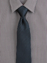 Subtle, neatly patterned design in luxuriously woven silk.SilkDry cleanMade in United Kingdom Subtle, neatly patterned design in luxuriously woven silk.SilkDry cleanMade in United Kingdom
