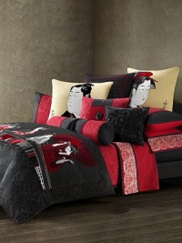 East meets West in a bold palette inspired by the delicate beauty and rich traditions of Japan.An elegant jacquard, lavishly embellished with swirled passementerieRemovable cover18 X 1852% viscose made from bamboo/48% cottonFill: 95% feathers/5% downSpot cleanImported East meets West in a bold palette inspired by the delicate beauty and rich traditions of Japan.An elegant jacquard, lavishly embellished with swirled passementerieRemovable cover18 X 1852% viscose made from bamboo/48% cottonFill: 95% feathers/5% downSpot cleanImported