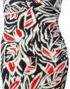 Lauren Ralph Lauren Women's Left Bank Printed Jersey Dress 12 Black Multi