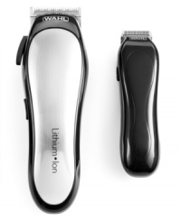Have touch-ups down! Your go-to for trimming, detailing and getting your face into shape, this do-it-all easily cuts through the thickest hair with incredible precision and ease. The contoured, self-sharpening blades make touching up quick and convenient, too, as the trimmer can charge for use in as little as 15 minutes. 2-year warranty. Model 79600. Have touch-ups down! Your go-to for trimming, detailing and getting your face into shape, this do-it-all easily cuts through the thickest hair with incredible precision and ease. The contoured, self-sharpening blades make touching up quick and convenient, too, as the trimmer can charge for use in as little as 15 minutes. 2-year warranty. Model 79600.