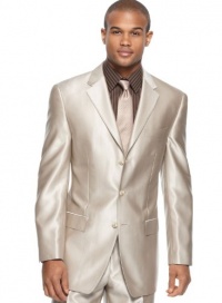 Sean John 3-Button Sportcoat 42 R 42R Sportcoat Suit-Separate Blazer Shiny Tan Mens