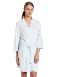 Seven Apparel 00132 Hotel Spa Collection Kimono Knit Cotton Robe, Sky Blue Seven Apparel 00132 Hotel Spa Collection Kimono Knit Cotton Robe, Sky Blue