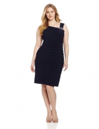 Jessica Howard Women's Plus-Size Beaded Asymetrical Tuck Plus Dress Jessica Howard Women's Plus-Size Beaded Asymetrical Tuck Plus Dress