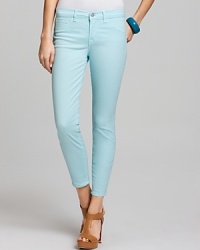 A soft pastel hue makes these J Brand skinny jeans a must-have for spring. A soft pastel hue makes these J Brand skinny jeans a must-have for spring.
