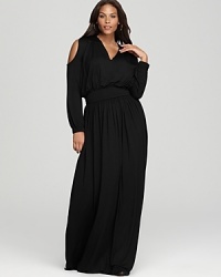 Understated elegance at its finest, this Rachel Pally White Label Plus dress flaunts alluring cold shoulders atop a floor-skimming silhouette for 24-7 chic. Understated elegance at its finest, this Rachel Pally White Label Plus dress flaunts alluring cold shoulders atop a floor-skimming silhouette for 24-7 chic.