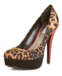 Well heeled: With a pyramid-studded stiletto heel, RACHEL Rachel Roy's Kimi platform pumps make a striking style statement. Well heeled: With a pyramid-studded stiletto heel, RACHEL Rachel Roy's Kimi platform pumps make a striking style statement.