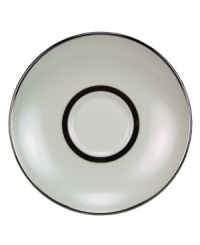 Set the table with elegance. A slightly textured pearlescent and platinum border melds with creamy white bone china to bring grace and style to any decor. (Clearance) Set the table with elegance. A slightly textured pearlescent and platinum border melds with creamy white bone china to bring grace and style to any decor. (Clearance)