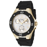 Invicta Women's 0717 Angel Collection Gold-Plated Black Polyurethane Watch