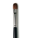 Soft, natural brush easily applies shadow in a perfect sweep from eyelid to brow bone. Individually hand-tied by expert brush makers, the shape and size were precisely created to pick up, hold and apply makeup in the best possible way. Handmade in USA. 