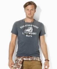 Capture the spirit of the open road in a moto-inspired T-shirt, tailored in a classic fit from lightweight cotton jersey. Capture the spirit of the open road in a moto-inspired T-shirt, tailored in a classic fit from lightweight cotton jersey.