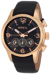 Breil Men's Watch TW0775 Chronograph Black Dial Leather Band