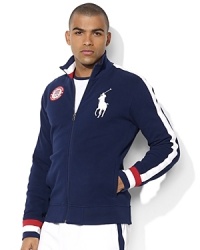 Designed to celebrate Team USA's participation in the 2012 Olympic Games, a full-zip jacket is crafted from comfortable lightweight fleece with bold country embroidery. Designed to celebrate Team USA's participation in the 2012 Olympic Games, a full-zip jacket is crafted from comfortable lightweight fleece with bold country embroidery.